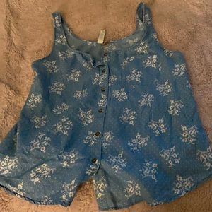 Eyeshadow Brand Chambray Tank W/ Pattern